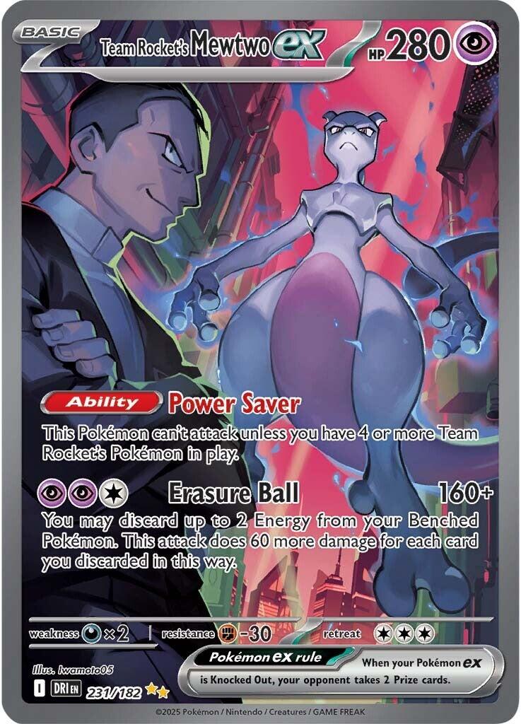 Team Rocket's Mewtwo ex - 231/182 - (SV10: Destined Rivals)