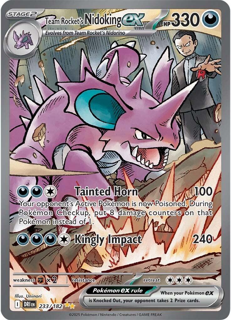 Team Rocket's Nidoking ex - 233/182 - 233/182 - (SV10: Destined Rivals)