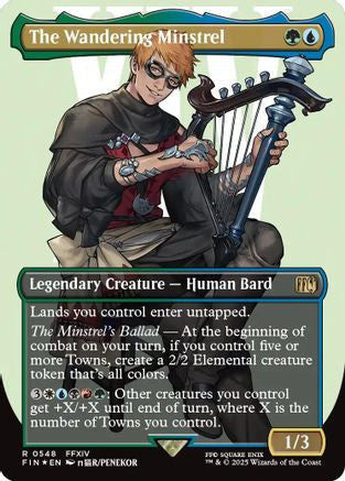 The Wandering Minstrel (Borderless) (Surge Foil) (FIN-548) - FINAL FANTASY Foil