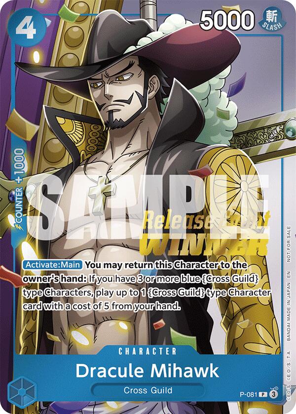Dracule Mihawk (OP11 Release Event Winner) - P-081 - (One Piece Promotion Cards)