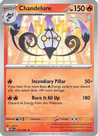 Chandelure 18 Sv White Flare Holofoil