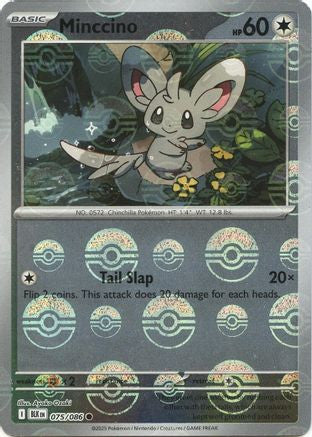 Minccino Poke Ball Pattern 75 Sv Black Bolt Holofoil