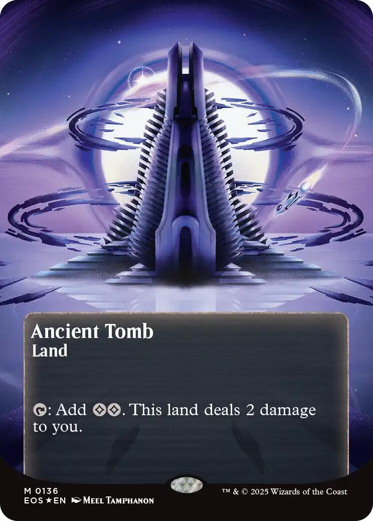 Ancient Tomb (0136) (Borderless) (Galaxy Foil) - 136 - (Edge of Eternities: Stellar Sights)