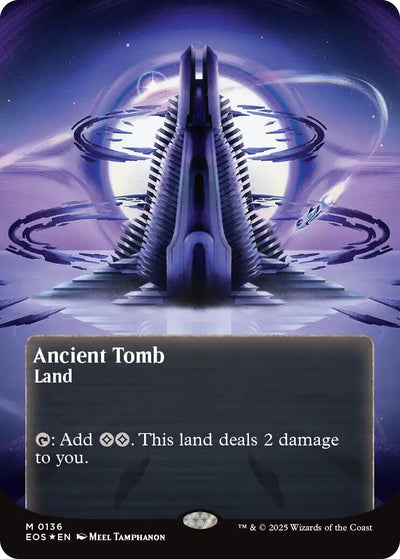 Ancient Tomb (0136) (Borderless) (Galaxy Foil) - 136 - (Edge of Eternities: Stellar Sights)