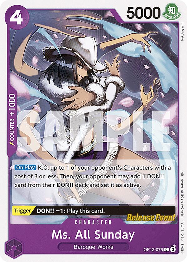 Ms. All Sunday - OP12-075 - (Legacy of the Master Release Event Cards)