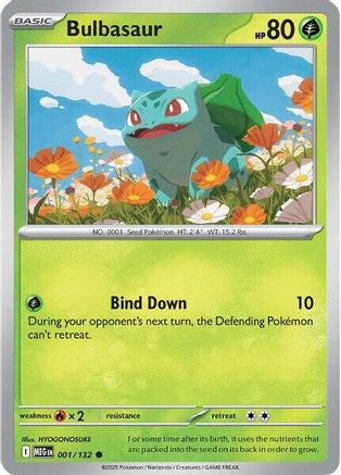 Bulbasaur 001 132 1 Me01 Mega Evolution Reverse Holofoil
