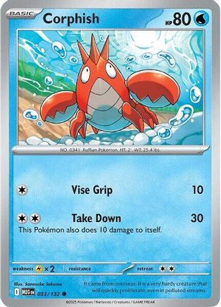 Corphish 33 Me01 Mega Evolution Reverse Holofoil