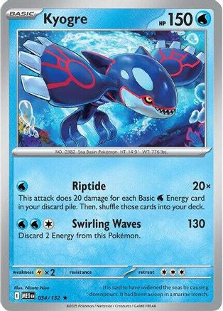 Kyogre 34 Me01 Mega Evolution Holofoil