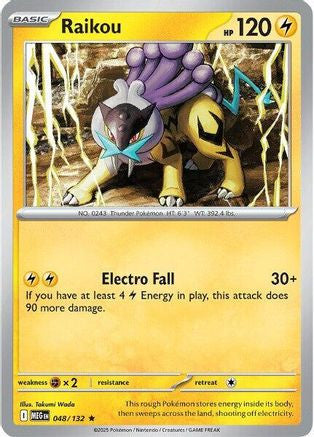 Raikou 48 Me01 Mega Evolution Holofoil