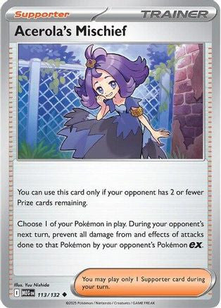 Acerola's Mischief 113 132 113 Me01 Mega Evolution