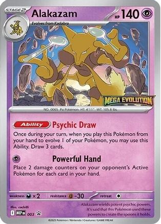 Alakazam - 003 3 - ME Mega Evolution Promo Holofoil