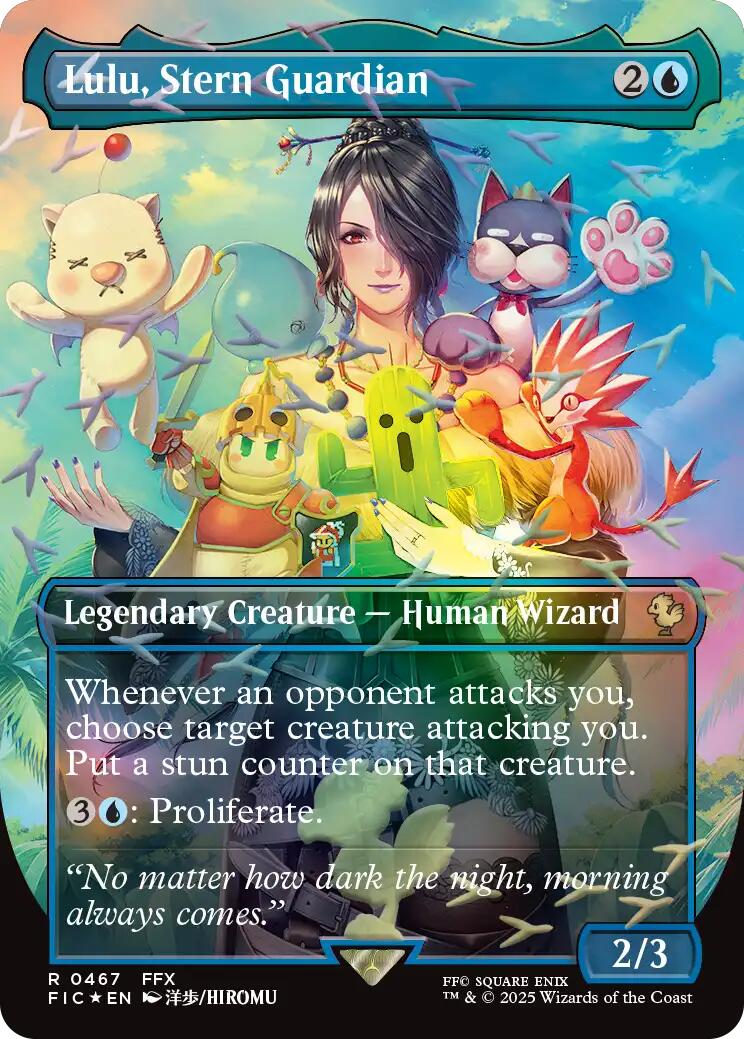 Lulu, Stern Guardian (Borderless) (Chocobo Track Foil) - 467 - (Commander: FINAL FANTASY)
