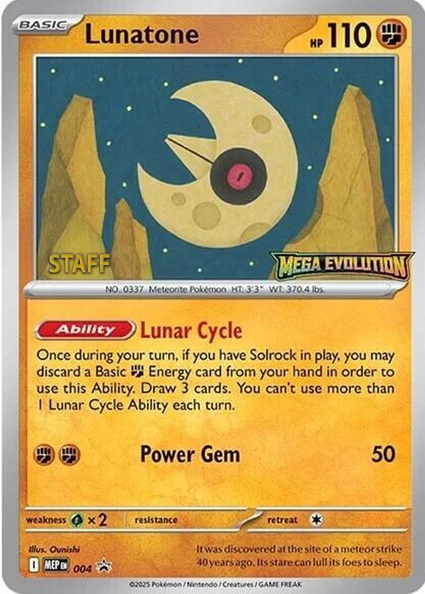 Lunatone - 004 [Staff] - 004 - (ME: Mega Evolution Promo)