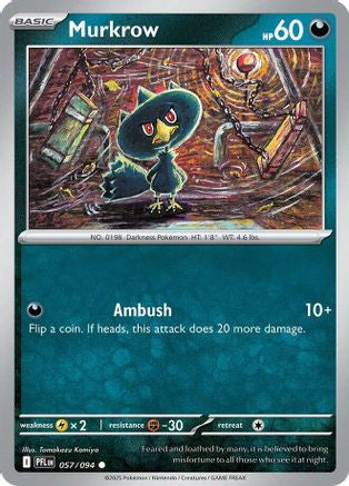 Murkrow 57 Me02 Phantasmal Flames Reverse Holofoil