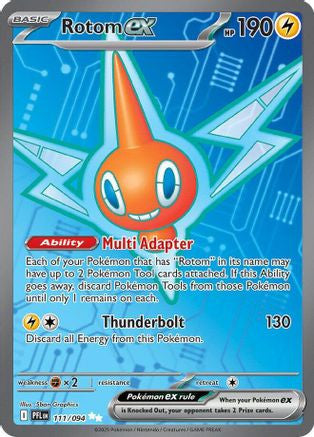Rotom Ex 111 094 111 Me02 Phantasmal Flames Holofoil