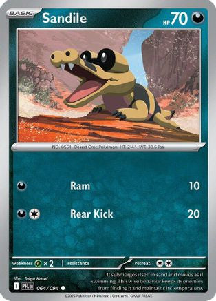 Sandile 64 Me02 Phantasmal Flames Reverse Holofoil