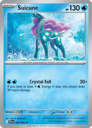 Suicune 26 Me02 Phantasmal Flames Reverse Holofoil