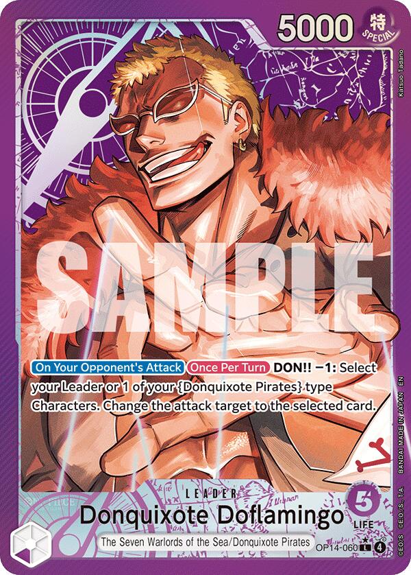 Donquixote Doflamingo - OP14-060 (Alternate Art) - OP14-060 - (The Azure Sea's Seven)