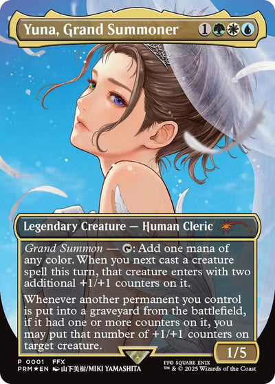 Yuna, Grand Summoner (Borderless) - 1 - (WPN & Gateway Promos)