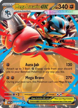 Mega Lucario Ex 113 Me Ascended Heroes Holofoil