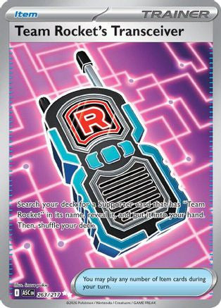 Team Rocket's Transceiver 263 217 263 Me Ascended Heroes Holofoil