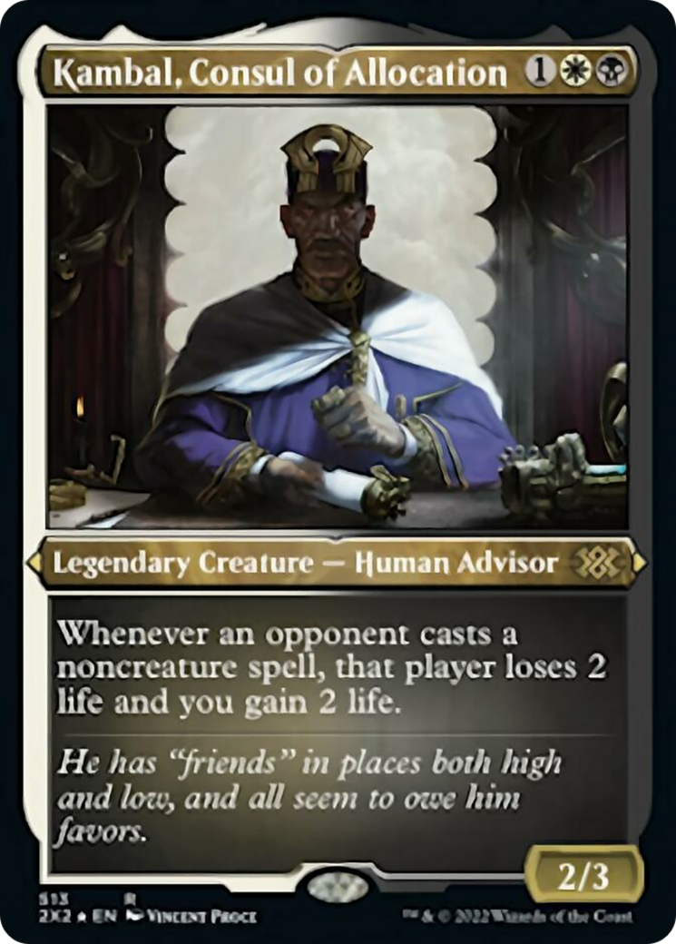 Kambal, Consul of Allocation (2X2-513) - Double Masters 2022 Etched Foil