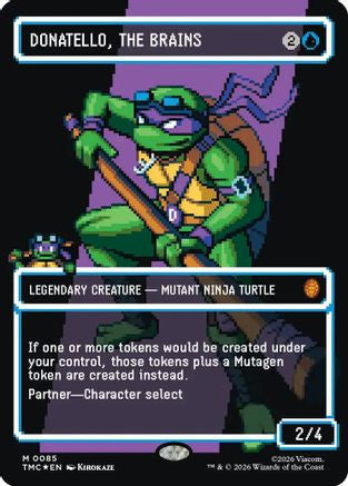 Donatello, the Brains (0085) (Borderless) (Surge Foil) (TMC-085) - Commander: Teenage Mutant Ninja Turtles Foil