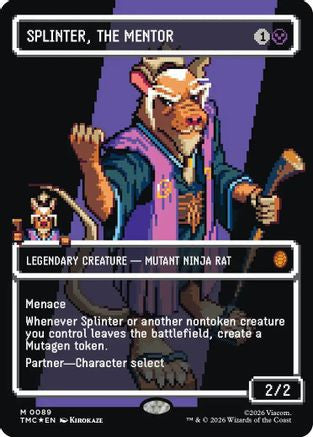 Splinter, the Mentor (0089) (Borderless) (Surge Foil) (TMC-089) - Commander: Teenage Mutant Ninja Turtles Foil
