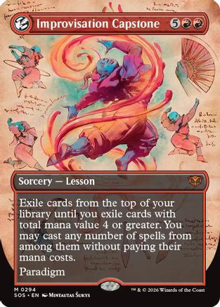 Improvisation Capstone (Borderless) (SOS-294) - Secrets of Strixhaven Foil