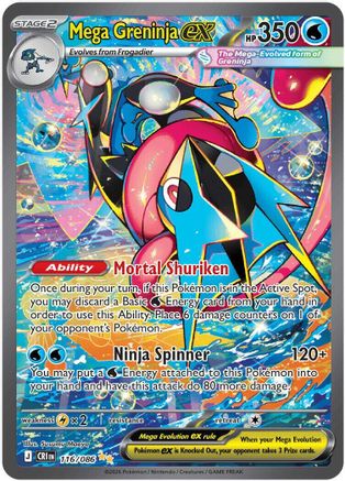 Mega Greninja ex - 116/086 116 - ME04 Chaos Rising Holofoil