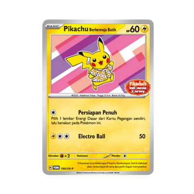 Pikachu Berkemeja Batik - 190/SV-P - Indonesian (SEALED)