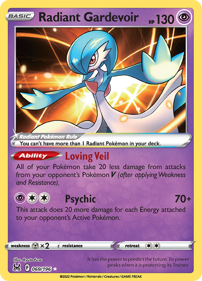 Radiant Gardevoir 69 196 Lost Origin Holofoil