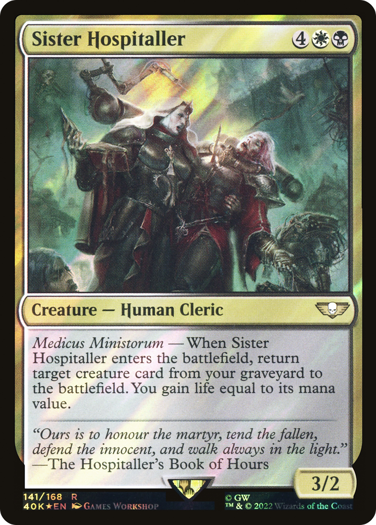 Sister Hospitaller (40K-141â˜…) - Warhammer 40,000 Commander Foil