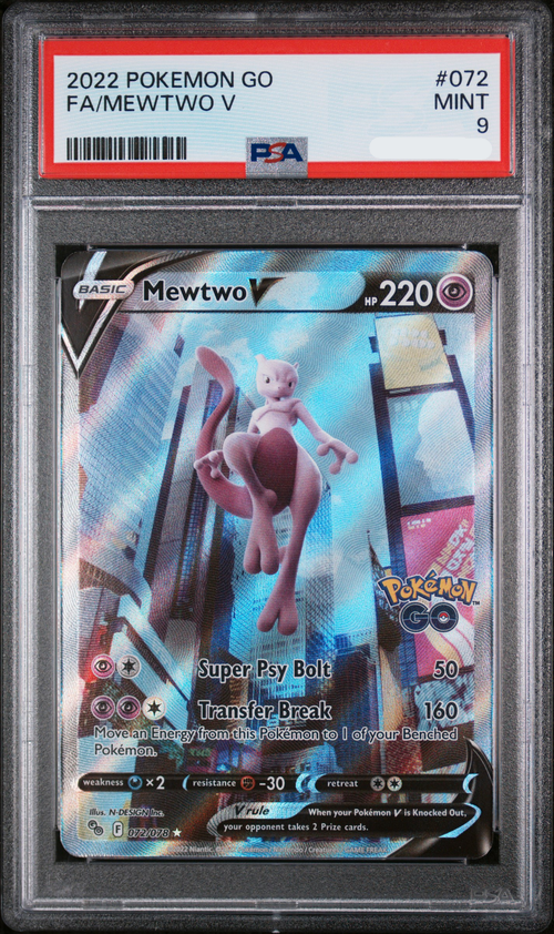 PSA 9 FA/MEWTWO V