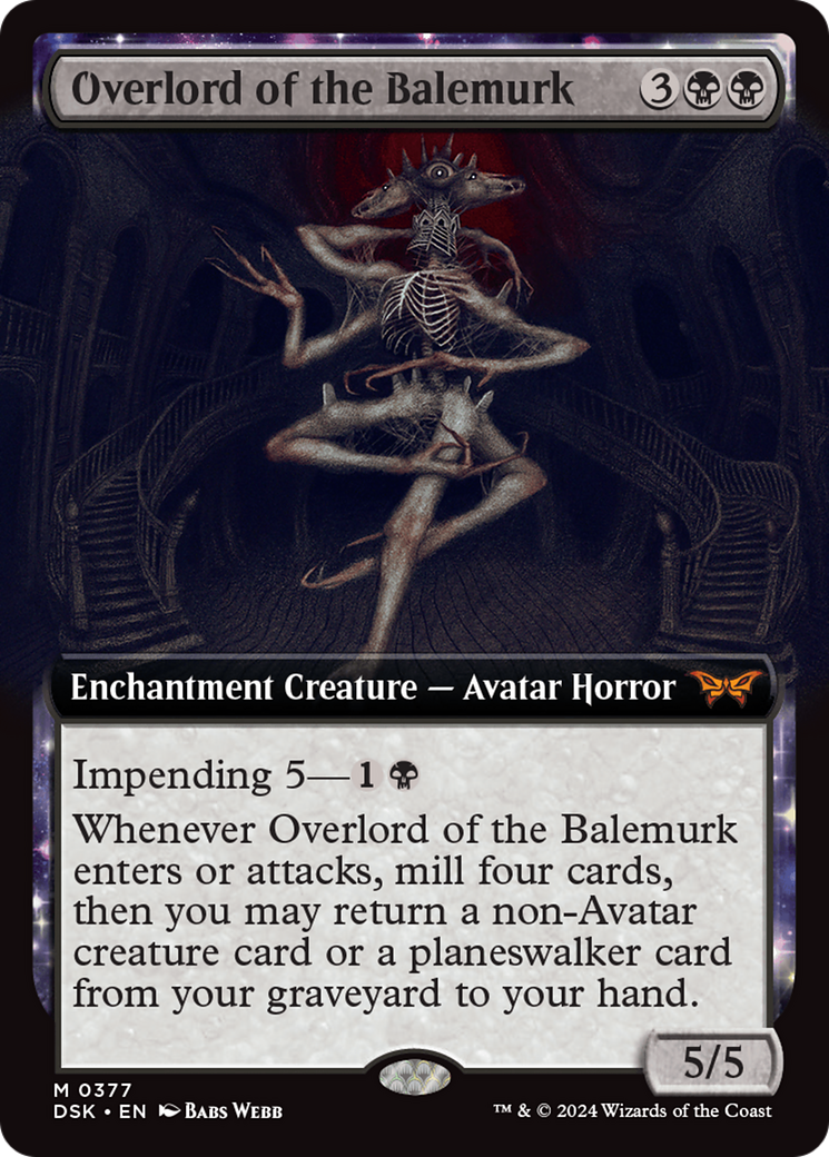 Overlord of the Balemurk (DSK-377) - Duskmourn: House of Horror: (Extended Art, enchantment)