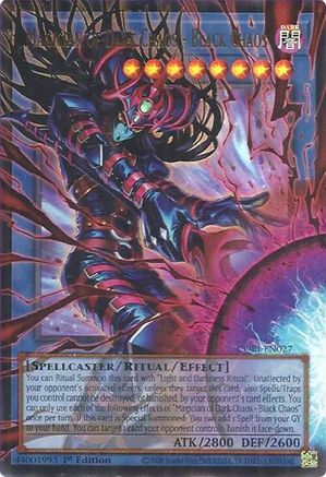 Magician of Dark Chaos - Black Chaos (Extended Art) Ultra Rare - Chaos Origins 1st Edition