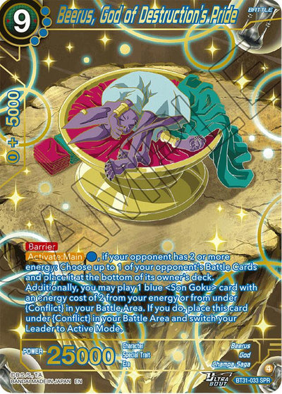 Beerus, God of Destruction's Pride (SPR) (BT31-033) [Impact Beyond Dimensions]