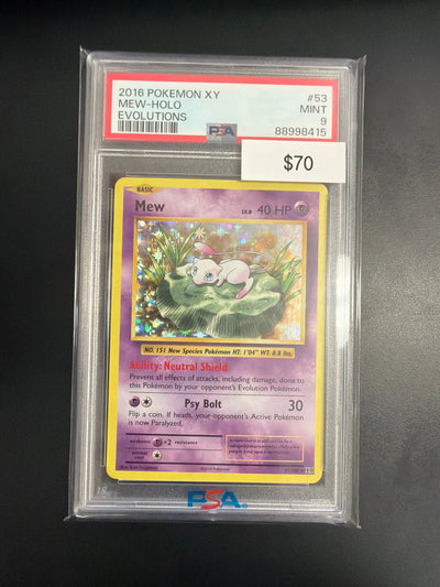 Pokemon XY Evolutions Mew #53 PSA 9