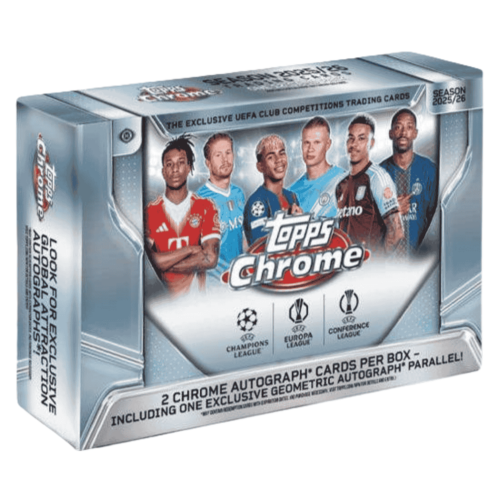 2025/26 Topps UEFA Club Competitions Chrome Soccer Delight 6 Box Case
