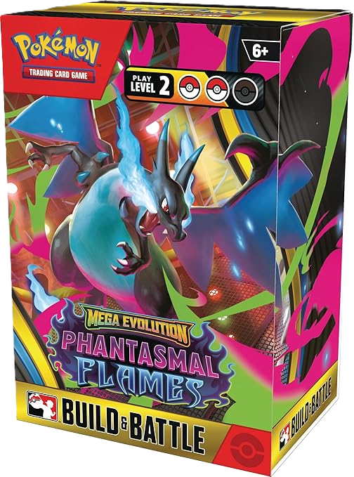 Pokemon Mega Evolution Phantasmal Flames Build & Battle Display Box