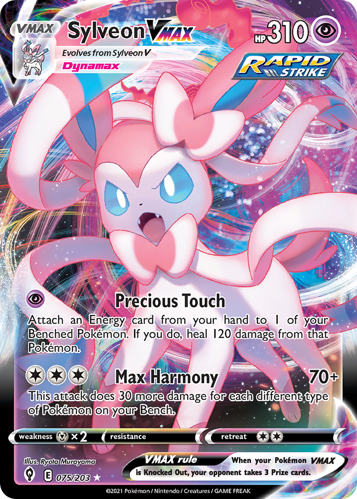Sylveon Vmax 75 203 Evolving Skies Holofoil