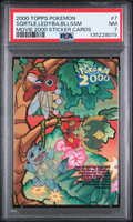 PSA 7 SQRTLE,LEDYBA,BLLSSM MOVIE 2000 STICKER CARDS