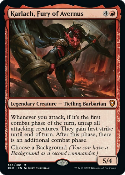 Karlach, Fury of Avernus (CLB-186) - Commander Legends: Battle for Baldur's Gate Foil