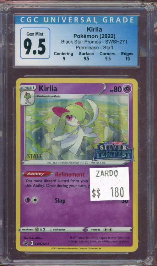 CCG 9.5 KIRLIA STAFF SILVER TEMPEST PRERELEASE