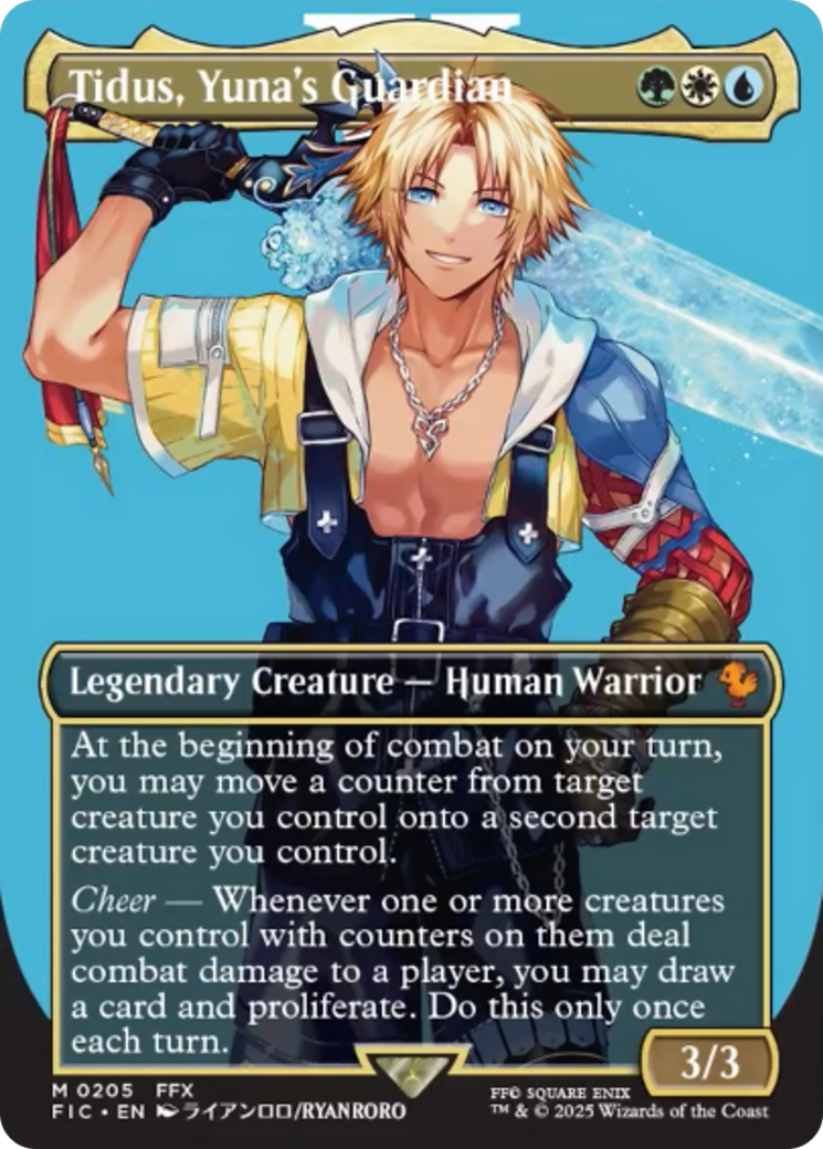 Tidus, Yuna's Guardian (Borderless) (FIC-205) - Commander: FINAL FANTASY (Borderless) Foil