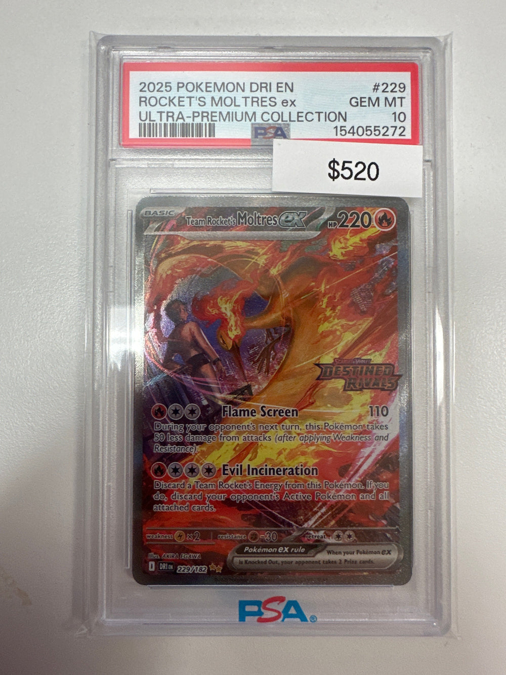 Pokemon Team Rocket’s Moltres ex 229/182