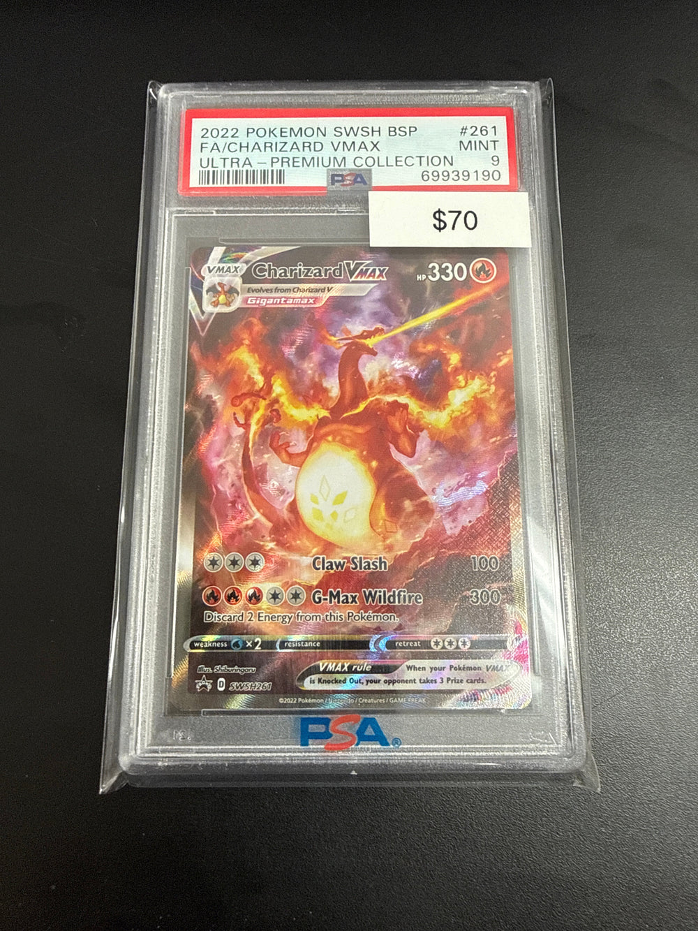 Pokemon Charizard Vmax BSP #swsh261 PSA 10