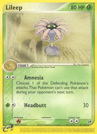 Lileep (43/100) - Sandstorm Reverse Holofoil