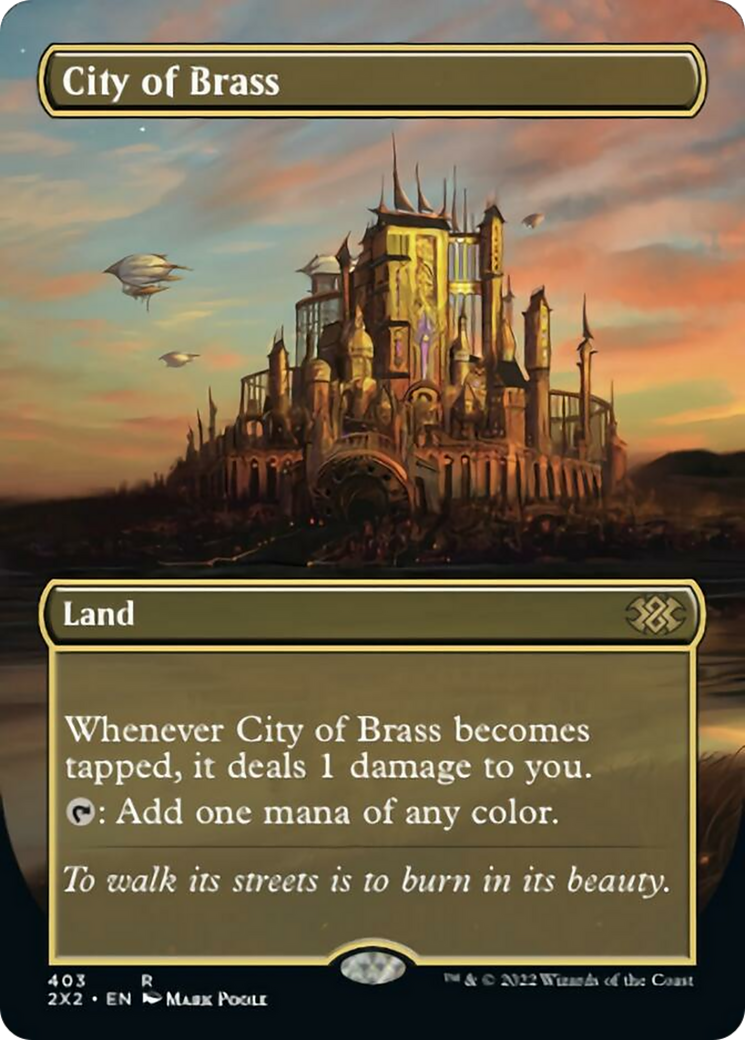 City of Brass (2X2-403) - Double Masters 2022 (Borderless) Foil