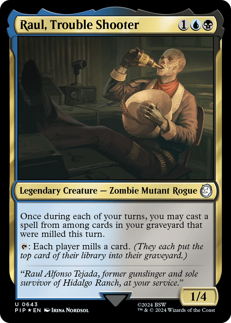 Raul, Trouble Shooter (PIP-643) - Fallout Foil
